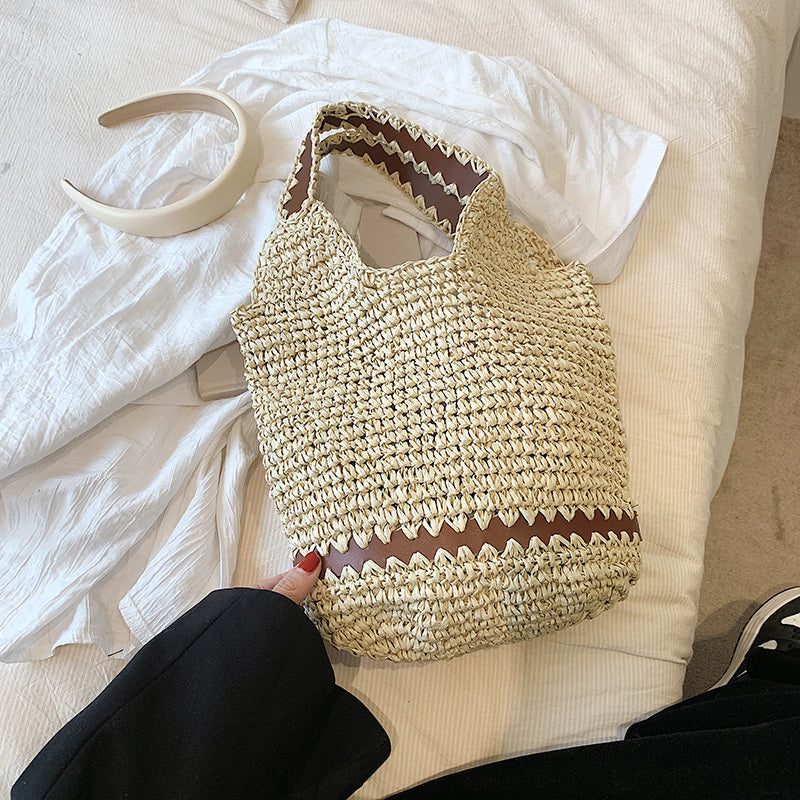 Sac Cabas Bohème en Paille Tressée