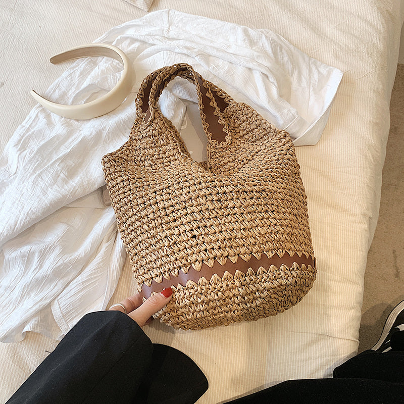 Sac Cabas Bohème en Paille Tressée