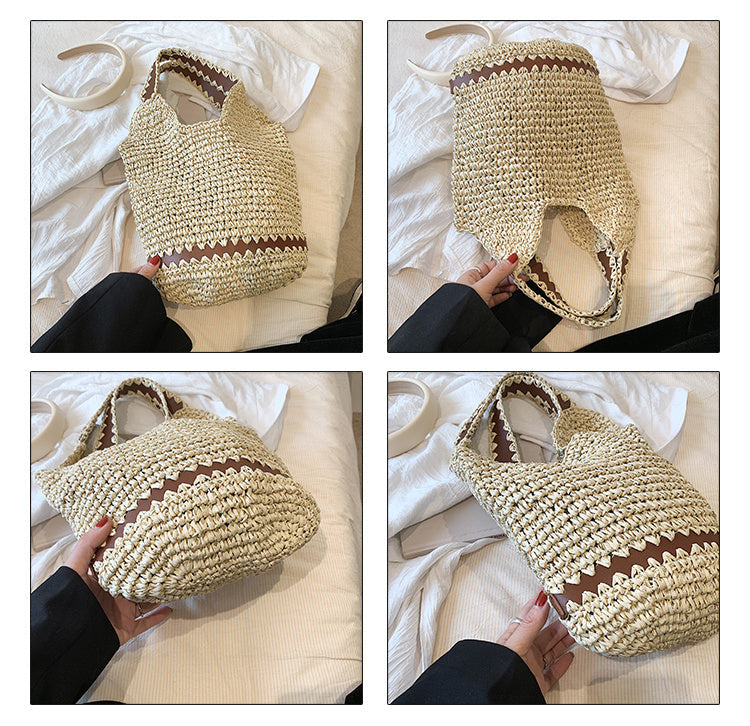 Sac Cabas Bohème en Paille Tressée
