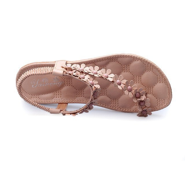 Sandales Bohèmes Fleuries Femme