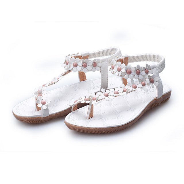 Sandales Bohèmes Fleuries Femme