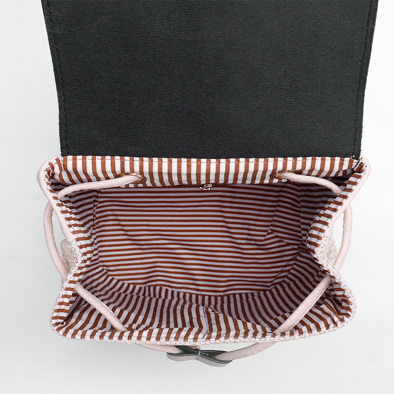 Sac à Dos Bohème en Paille Tressée