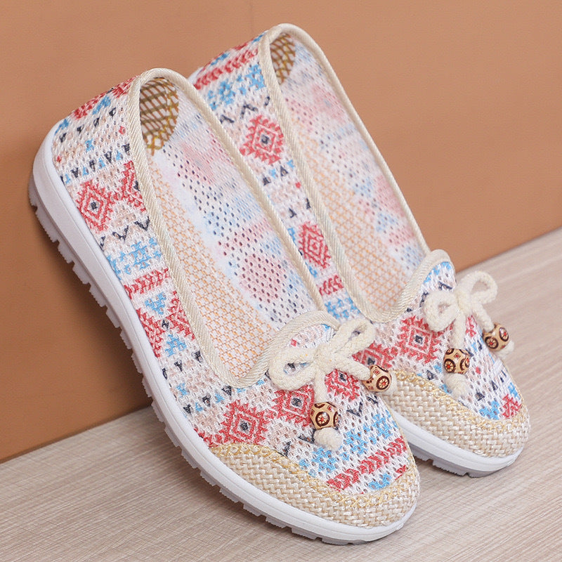 Baskets en tissu ajouré pour femme