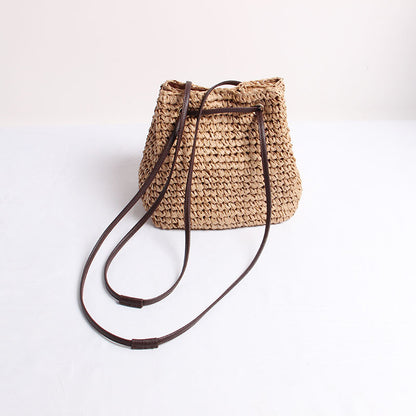 Sac à Dos Bohème en Paille Tressée