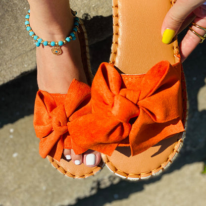 Sandales Bohème avec Nœud Chic