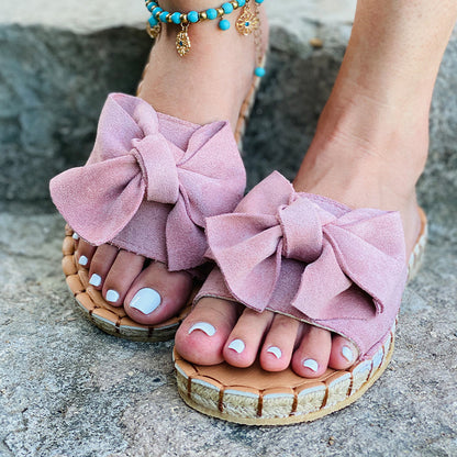 Sandales Bohème avec Nœud Chic
