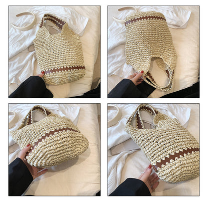 Sac Cabas Bohème en Paille Tressée
