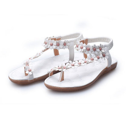 Sandales Bohèmes Fleuries Femme