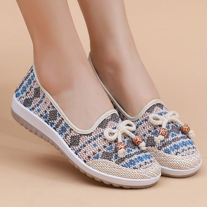 Baskets en tissu ajouré pour femme