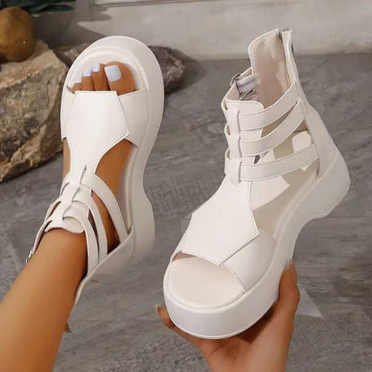 Sandales Plateformes Femme – Style Gladiateur