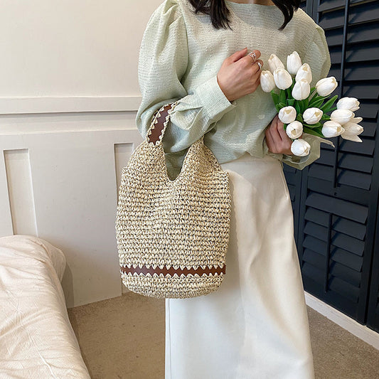 Sac Cabas Bohème en Paille Tressée
