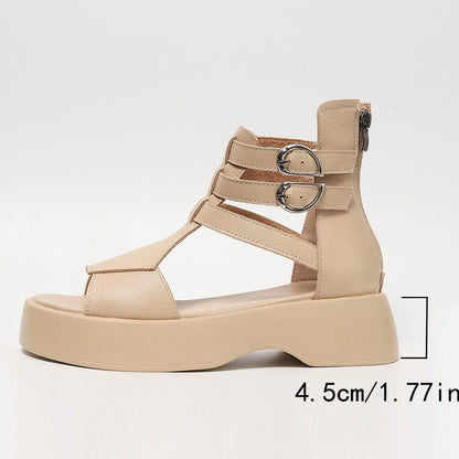 Sandales Plateformes Femme – Style Gladiateur