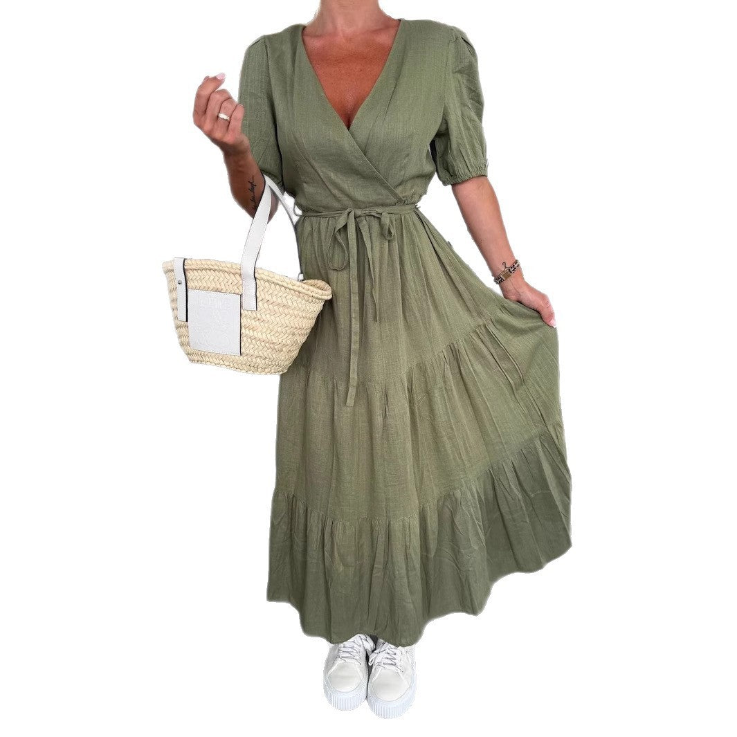 Robe Longue Bohème Chic à Ceinture