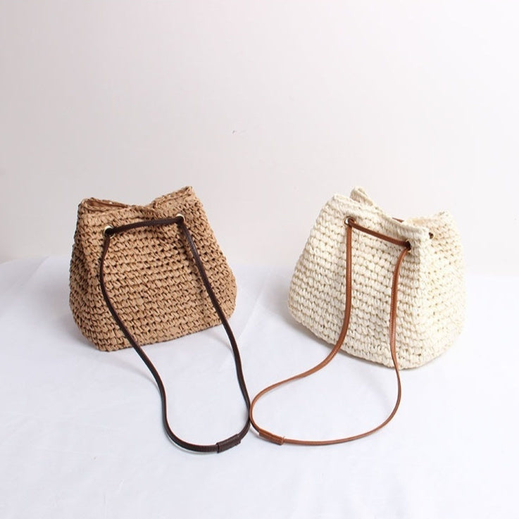 Sac à Dos Bohème en Paille Tressée